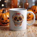 Search for watercolor skull mugs Halloween