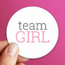 Search for team girl baby shower stickers Modern