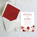 Search for ruby red wedding invitations White