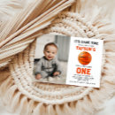 Search for basketball 1st birthday invitations Ticket