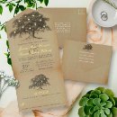 Search for oak tree wedding invitations Rustic