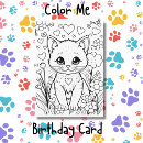 Search for adult coloring postcards Cat
