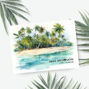 Search for island business cards Watercolor