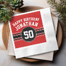 Search for red and black napkins Birthday party
