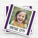 Search for 50th purple napkins Retro