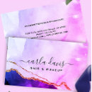 Search for purple and gold business cards Makeup artist