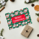 Search for vintage mid century christmas cards Green