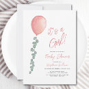 Search for greenery baby girl shower invitations Botanical