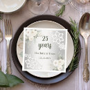 Search for silver anniversary wedding napkins White