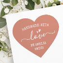 Search for brown and orange stickers Handmade with love craft