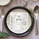 Search for silver anniversary wedding napkins White