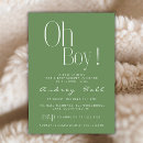 Search for green baby boy shower invitations Typography