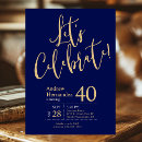 Search for celebration 40th birthday invitations Script typography