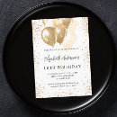 Search for gold and white birthday invitations Glitter