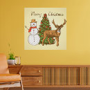 Search for christmas reindeer art Snowman