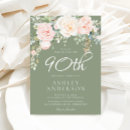 Search for female 90th birthday invitations Ninetieth
