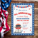 Search for all american bbq invitations Red white and blue