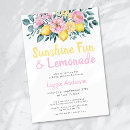 Search for sunshine lemonade invitations Pink