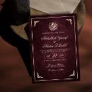 Search for maroon and gold wedding invitations Rsvp