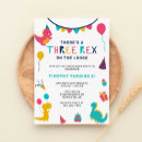 Search for three rex boy invitations Colourful