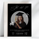 Search for black white graduation invitations She did it
