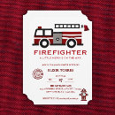 Search for firefighter baby shower invitations Red