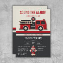 Search for firefighter baby shower invitations Red