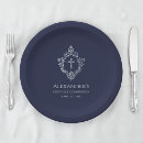 Search for navy blue and silver plates For kids