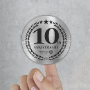 Search for 10th anniversary stickers Silver