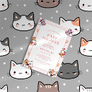 Search for cat baby shower invitations Girly