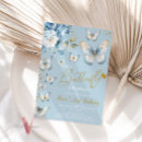 Search for blue butterfly birthday invitations Gold