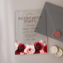 Search for red rose retirement party invitations Floral