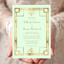 Search for mint green and gold wedding invitations Elegant
