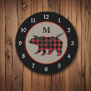 Search for black bear clocks Rustic
