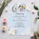Search for blue anniversary invitations Silver