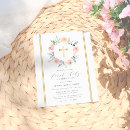 Search for pink and gold first communion invitations Flowers