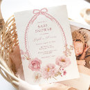 Search for pretty in pink baby shower invitations Feminine