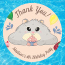 Search for kids summer stickers Pool party thank you