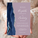Search for mauve and navy wedding invitations Watercolor