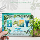 Search for dino baby shower invitations Watercolor