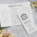 Search for trifold wedding programs Black and white