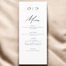 Search for black and white wedding menus Dinner