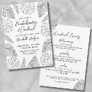Search for unique hens party invitations Black and white