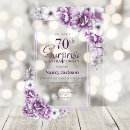 Search for modern floral 70th birthday invitations Rustic