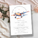 Search for air plane invitations Watercolor