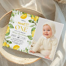 Search for lemon 1st birthday invitations Floral