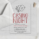 Search for casino birthday invitations Black and red