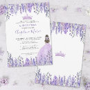 Search for lilac lavender purple quinceanera invitations Princess tiara crown