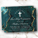 Search for teal blue first communion invitations Cross