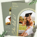 Search for she did it graduation announcement cards Minimalist